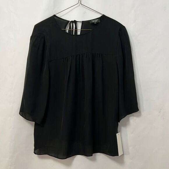 CREATURES OF THE WIND 100% SILK SCOOP NECK BLOUSE SIZE L - Picture 2 of 6